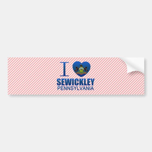 I Love Sewickley, PA Bumpersticker (Voorkant)