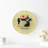 I Love Sewing  Sewing Machine Grote Klok (Huis)