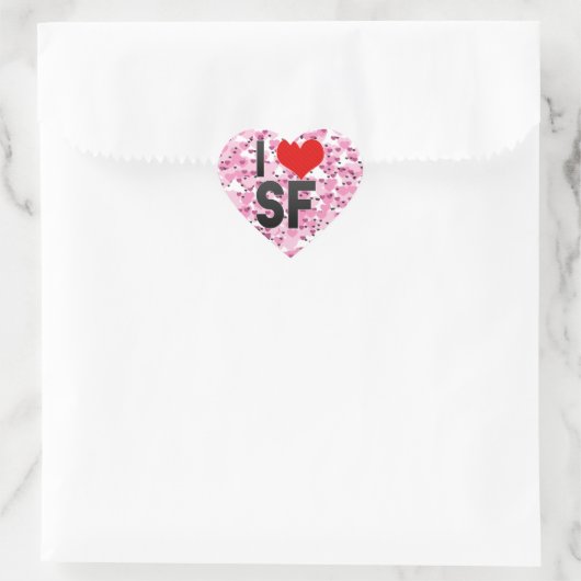 I Love SF Hart Sticker (Tas)