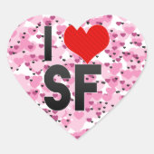 I Love SF Hart Sticker (Voorkant)
