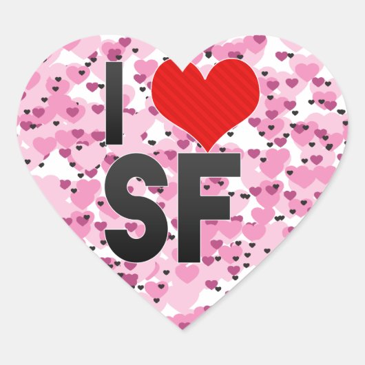 I Love SF Hart Sticker (Voorkant)