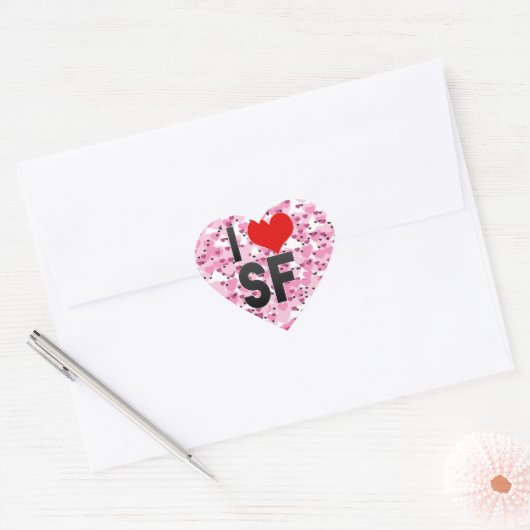 I Love SF Hart Sticker (Envelop)
