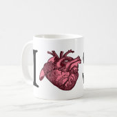 I Love SF met anatomisch correct hart Koffiemok (Voorkant links)