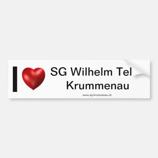 I Love SGWT Bumpersticker (Voorkant)