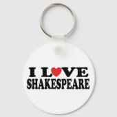 I Love Shakespeare Gift Sleutelhanger (Voorkant)
