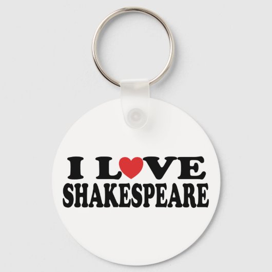 I Love Shakespeare Gift Sleutelhanger (Voorkant)