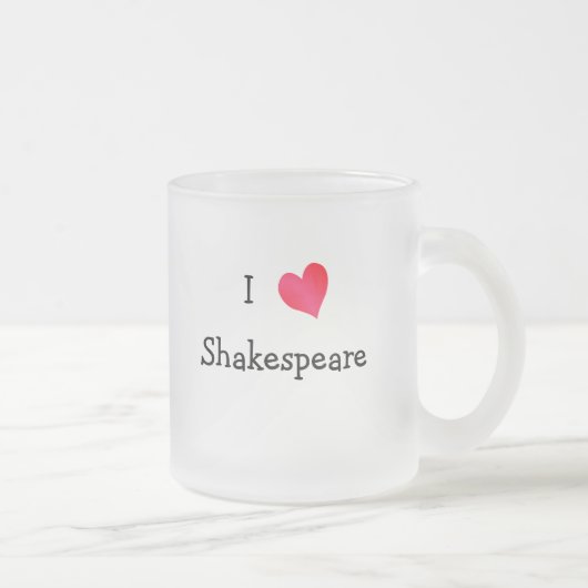 I Love Shakespeare Matglas Koffiemok (Rechts)