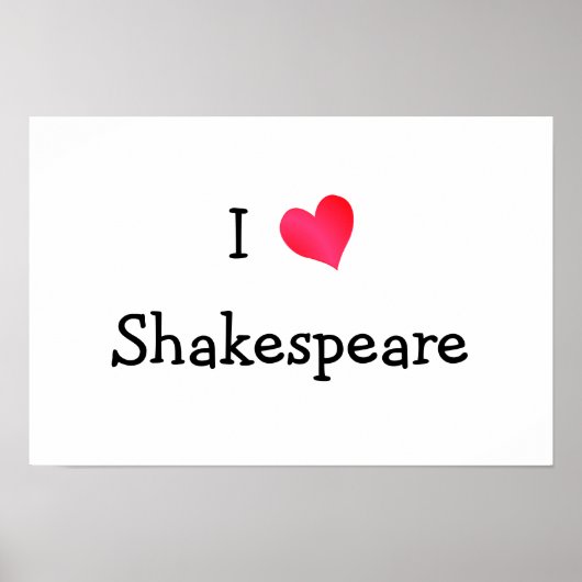 I Love Shakespeare Poster (Voorkant)