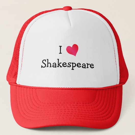 I Love Shakespeare Trucker Pet (Voorkant)
