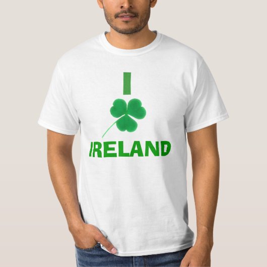 I Love Shamrock Ireland T Shirt (Voorkant)