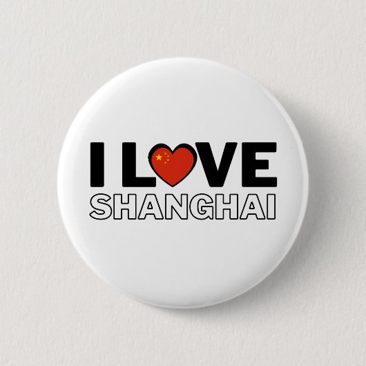 I LOVE SHANGHAI - For real Shanghainese. Ronde Button 5,7 Cm (Voorkant)