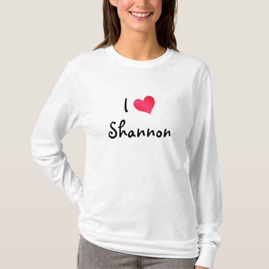 I Love Shannon T-shirt (Voorkant)