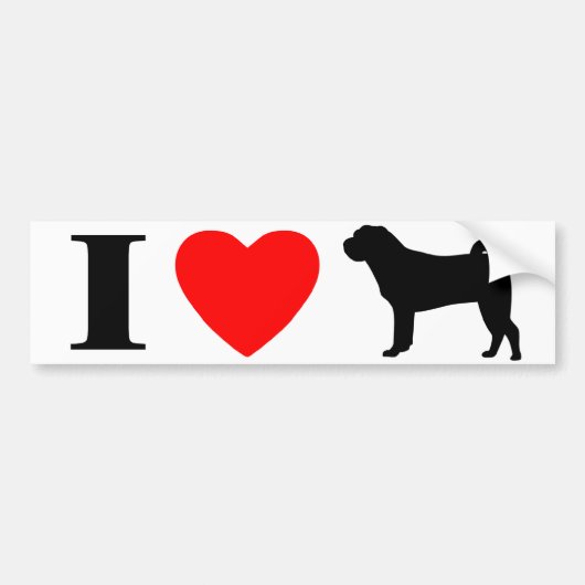 I Love Shar Peis Bumpersticker (Voorkant)
