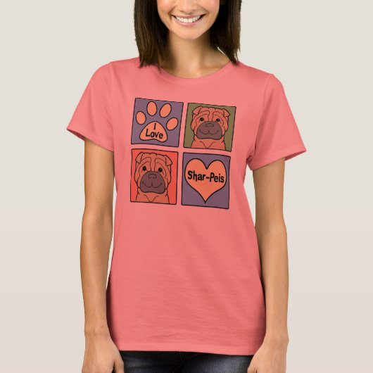 I Love Shar-Peis T-shirt (Voorkant)