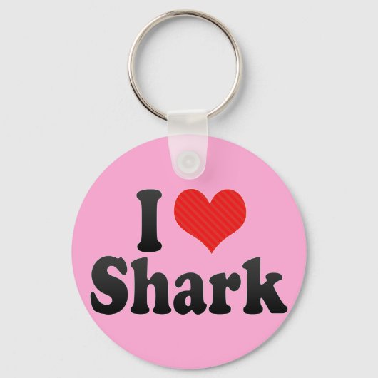 I Love Shark Sleutelhanger (Voorkant)
