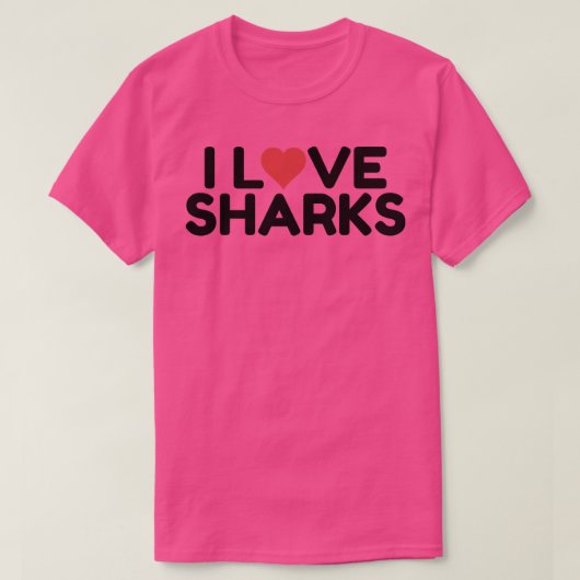 I Love Sharks396 T-shirt (Design voorkant)