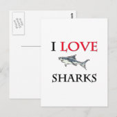 I Love Sharks Briefkaart (Voorkant / Achterkant)