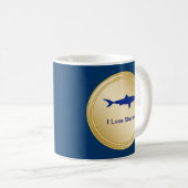 I Love Sharks Drink Mok (Voorkant rechts)