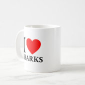 I Love Sharks Koffiemok (Voorkant links)