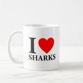 I Love Sharks Koffiemok (Links)