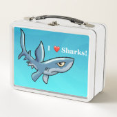 I Love Sharks Metal Lunch Box (Voorkant)