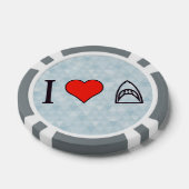 I Love Sharks Pokerchips (Enkel)