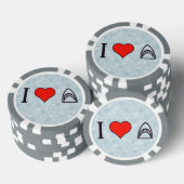 I Love Sharks Pokerchips (Opstapeling)