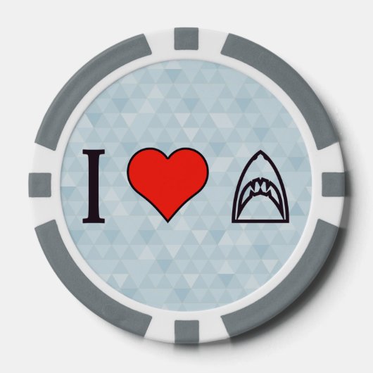 I Love Sharks Pokerchips (Voorkant)