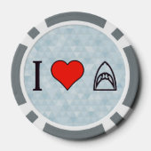 I Love Sharks Pokerchips (Achterkant)