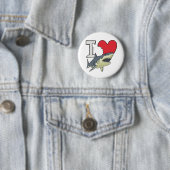 I Love Sharks Ronde Button 5,7 Cm (In situ)