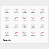 I Love Sharks Ronde Sticker (Vel)
