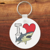I Love Sharks Sleutelhanger (Achterkant)