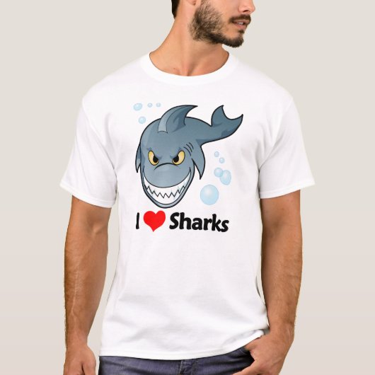 I Love Sharks T-shirt (Voorkant)