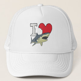 I Love Sharks Trucker Pet