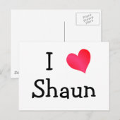 I Love Shaun Briefkaart (Voorkant / Achterkant)