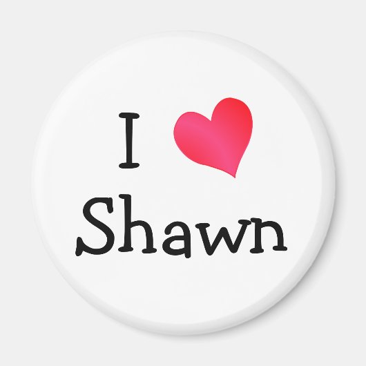 I Love Shawn Magneet (Voorkant)