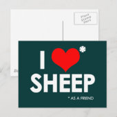 I Love * Sheep Briefkaart (Voorkant / Achterkant)