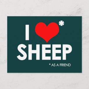 I Love * Sheep Briefkaart