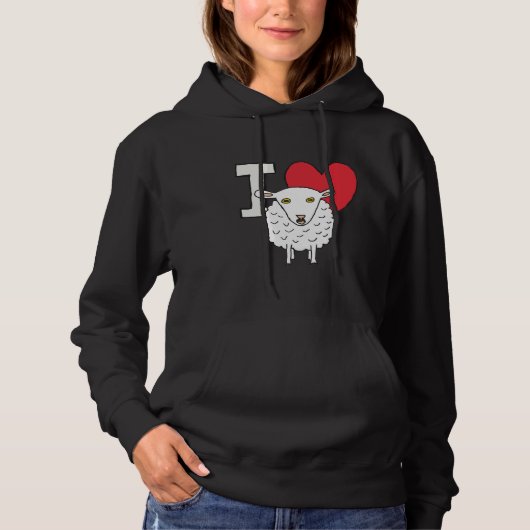 I Love Sheep Hoodie (Voorkant)