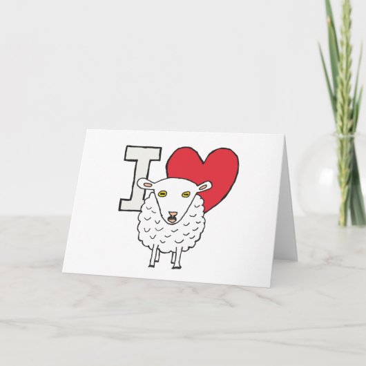 I Love Sheep Kaart (Voorkant)