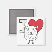 I Love Sheep Magneet (Voorkant / Achterkant)