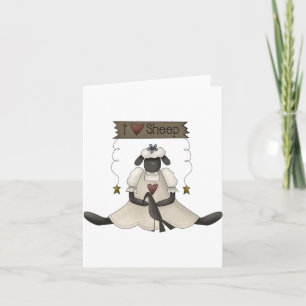 I Love Sheep Note Cards Kaart