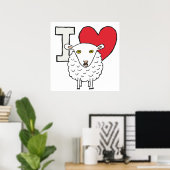 I Love Sheep Poster (Thuiskantoor)