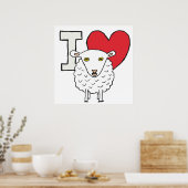 I Love Sheep Poster (Keuken)
