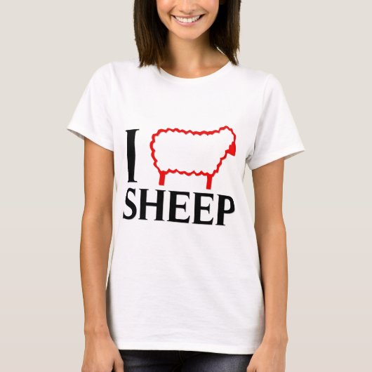 I Love Sheep T-shirt (Voorkant)