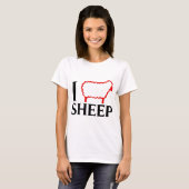 I Love Sheep T-shirt (Voorkant volledig)