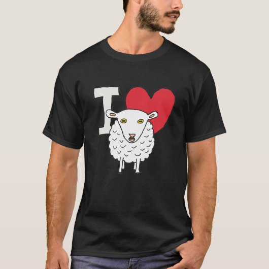 I Love Sheep T-shirt (Voorkant)