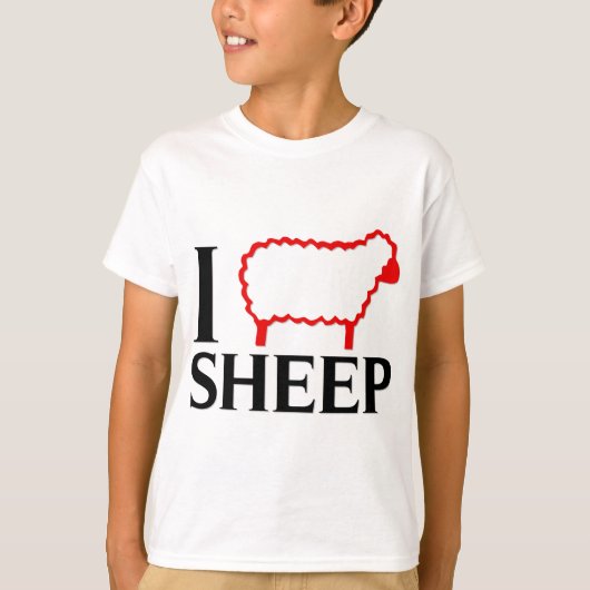 I Love Sheep T-shirt (Voorkant)