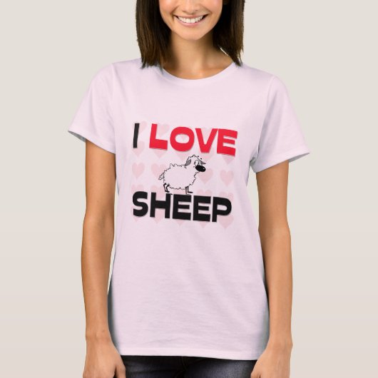 I Love Sheep T-shirt (Voorkant)