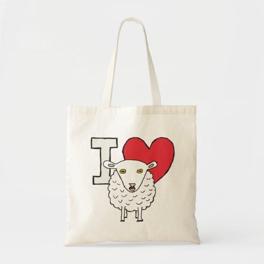 I Love Sheep Tote Bag (Voorkant)